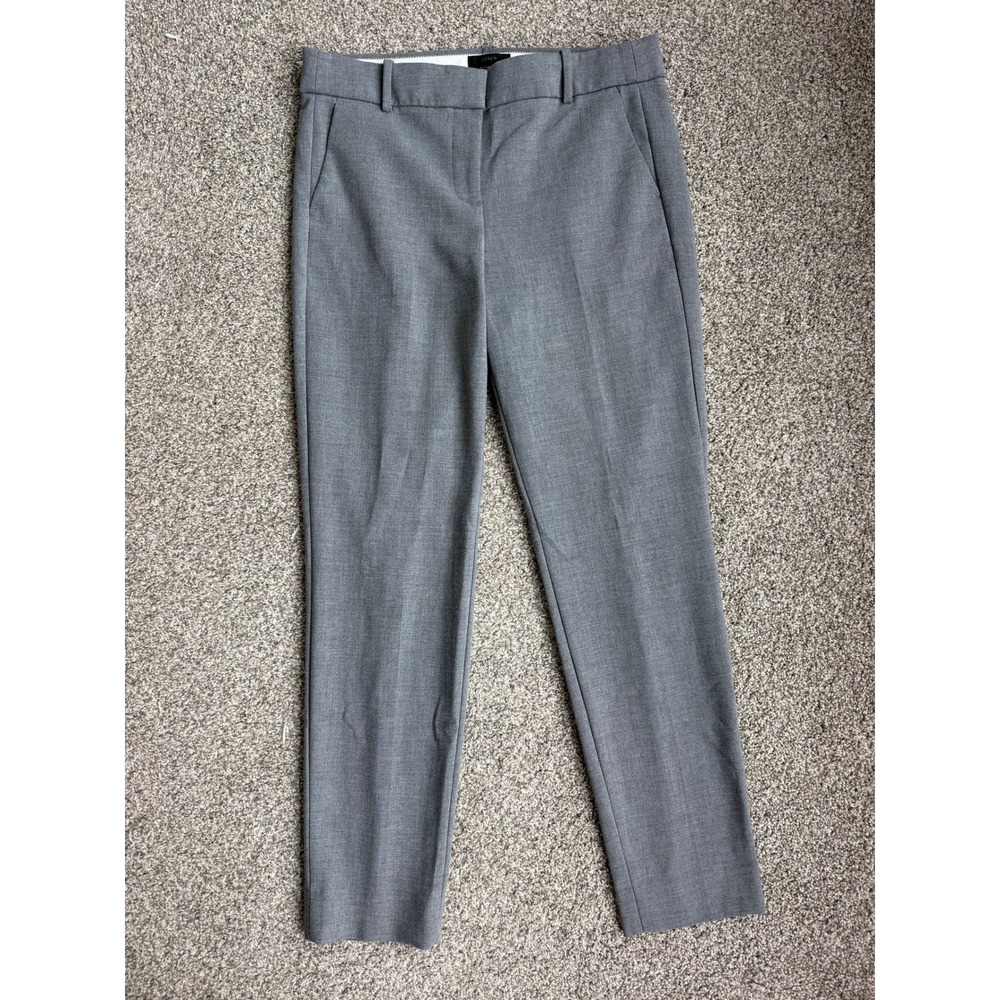 J.Crew Cameron Slim Pants Womens 10T Gray High Rise‎ Stretch Dress Trousers